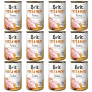 Brit Pate&Meat Mokra Karma dla Psa Indyk 12x400g