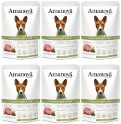 Amanova Mokra Karma Dla Psa Jagnięcina Wieprzowina 6x100g