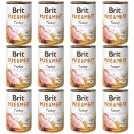 Brit Pate&Meat Mokra Karma dla Psa Indyk 12x400g