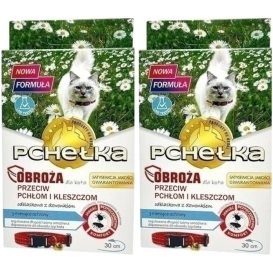 Pchełka Obroża Dla Kota Na Pchły Kleszcze Dzwonek 30cm 2szt