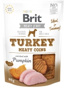 Brit Jerky Turkey Meaty Coins 80g, przysmak dla psa