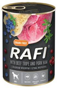 Rafi Mokra Karma Dla Psa Żołądki Wołowe Szynka 400g