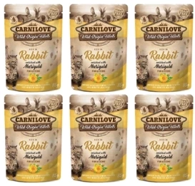 Carnilove Cat Karma Dla Kociąt Królik Nagietek 6x85g