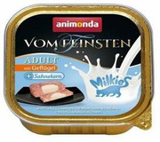 Animonda vom Feinsten Milkies Cat Drób + Sos kremowy tacka 100g