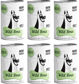 Paka Zwierzaka Karma Dla Psa PEPE Dzik 6x400g