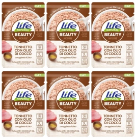 Life Cat Beauty Karma Dla Kota Tuńczyk Olej Kokosowy 6x70g