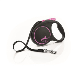 Flexi Design Smycz Dla Psa M 5m/25kg Taśma Różowa