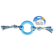 Duvo+ Zabawka Dla Psa Ring Guma Sznury Niebieski 30cm