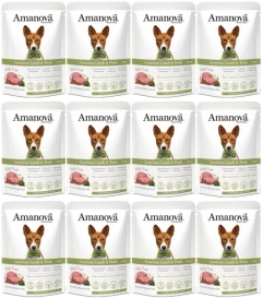 Amanova Mokra Karma Dla Psa Jagnięcina Wieprzowina 12x100g