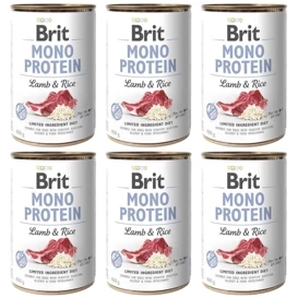 Brit Karma Monoproteinowa dla Psa Jagnięcina Ryż 6x400g