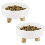Duvo+ 2 Ceramiczne Miski dla Kota Psa Nóżki 700ml 15,4cm