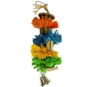 Duvo+ Zabawka Dla Ptaków Pompom z Rafii 29cm