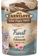 Carnilove Cat Trout & Echinacea - pstrąg i Echinacea saszetka 85g