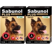 Sabunol Plus Obroża dla Psa na Kleszcze Pchły 75cm 2szt.