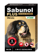 Sabunol Plus Obroża dla Psa na Kleszcze Pchły 90cm Czerń