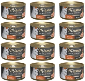 Miamor Feine Filets Karma Dla Kota Tuńczyk Jaja 12x100g