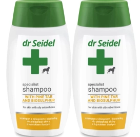 Dr Seidel Szampon dla Psa z Dziegciem i Biosiarką 2x220ml