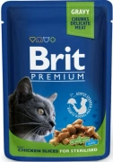 Brit Premium Cat Adult Kurczak Sterilised saszetka 100g