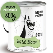 Paka Zwierzaka Karma Dla Psa PEPE Dzik 800g