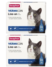 Beaphar Vermicon Krople Dla Kota Kleszcze Pchły 2x3szt