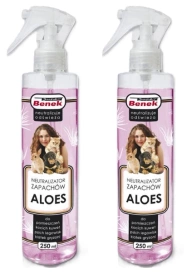 Benek Neutralizator Zapachu Psa Kota Spray Aloes 2x250ml