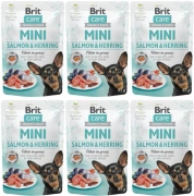 Brit Care Mini Łosoś Śledź Dla Psów Sterilizowanych 6x85g