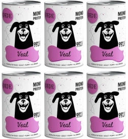 Paka Zwierzaka PEPE Mokra Karma dla Psa Cielęcina 6x400g