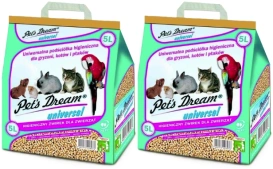 Pets Dream Żwirek dla Kotów Ptaków i Gryzoni 2x5l