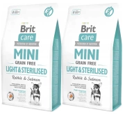 Brit Care Grain Free Mini Light & Sterilised 2x7kg