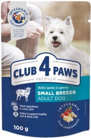 Club4Ł Pies Saszetka 100g Adult Small Jagnięcina W Sosie