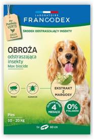 Francodex Obroża Odstraszająca Insekty Średnie Psy 10-20kg 60cm