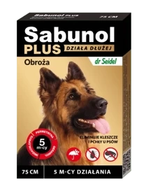 Sabunol Plus Obroża dla Psa na Kleszcze Pchły 75cm