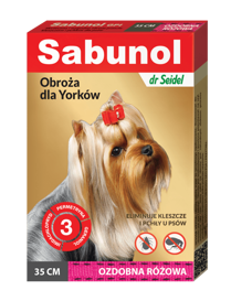 Sabunol GPI Obroża dla Psa York na Kleszcze Pchły 35cm Róż